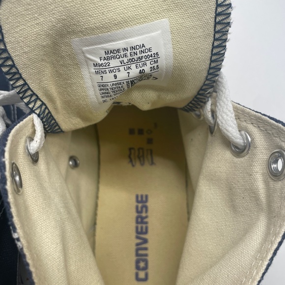 Converse Navy High Tops with White Details - Picture 8 of 8